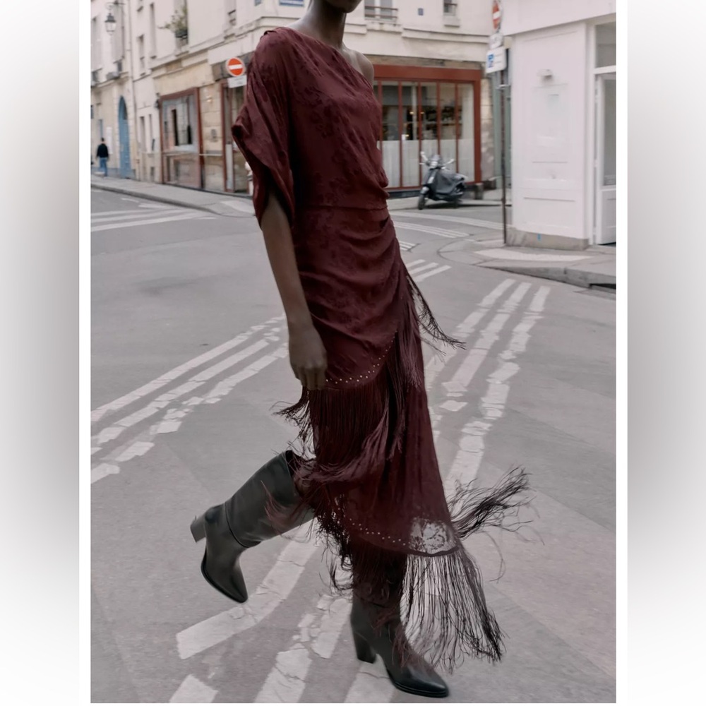 ZARA burgundy dress - size S
